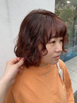 ボブパーマ / オレンジブラウン