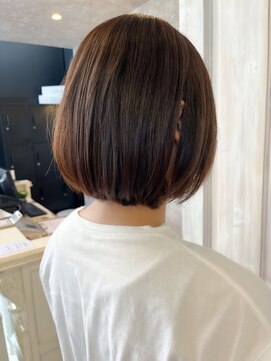 福山人気20代30代40代髪質改善ストレートショコラベージュ内巻き