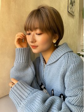 ロンドロゼ 池袋(Lond rose) ♪ チャコールグレー/オリーブグレー/ショートボブ/前髪/7