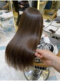 〇セミロングレイヤー ミルクブラウン モカブラウン 髪質改善