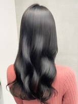 ビーポッシュ ジャスパー店(Be Posh) 髪質改善カラーくびれ巻き髪ロングヘア透明グレージュ夏カラー