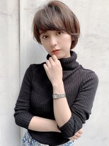 マリアバイアフロート(Maria by AFLOAT)&nbsp;【重山】アッシュブラウン厚めバング毛先パーマ外ハネボブ