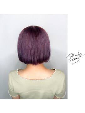 パドトロワ(Pas de trois) 新潟×ハイトーンバイオレット×ミニボブ