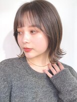 ユーフォリア 新宿店(Euphoria)&nbsp;ナチュラル外ハネボブ　ベージュカラー　20代