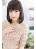 重軽MIX☆厚めバンググレイアッシュツヤ髪ぶつ切りボブa1