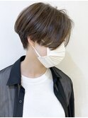【松戸　ムラマツ】前髪なし　大人ツーブロック　オリーブ