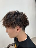 メンズカットツイストスパイラルパーマ波巻きパーマ