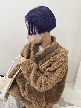 エンドリンク(endlink) センターパート×パープルショートボブ