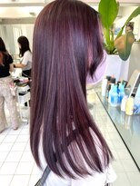 ルートエイチ 市川(Root H) イメチェンチェリーブラウンフェミニンモードダークアッシュ