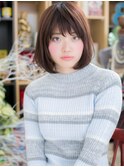 黒髪ローライト&オン眉で小顔ナチュラルロブc5浦和20代30代40代