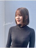 切りっぱなしボブ/ショートヘア/ショート/30代40代50代/高砂