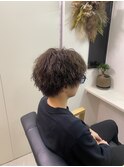 ラウンドマッシュパーマヘア