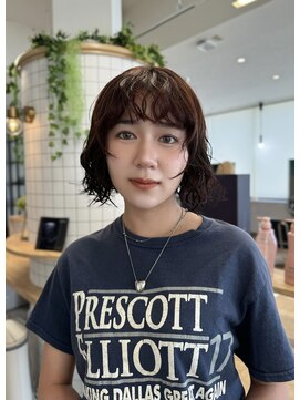 ラフトウキョウ 浜松(RAF TOKYO) しっかりパーマ×顎ラインボブ