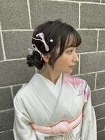 成人式　成人式ヘア　振袖ヘア　ツインヘア