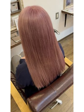 リドルヘアー 石井町店(Riddle HAIR) ホワイトピンクベージュダブルカラーブリーチインナーカラー