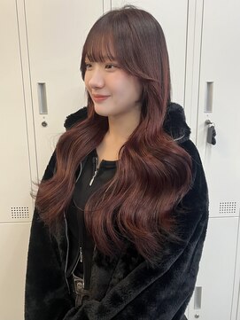 アリュウル 表参道(ALLURE) 大人可愛い艶カラー＊ワインレッド/ブリーチ無しダブルカラー