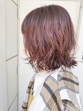 ミクマル(micmal) ブリーチなしダブルカラーアプリコットオレンジレッドピンク