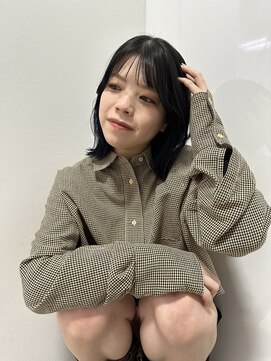 エミュ 中央駅店(eMu) インナーカラーネイビーブルー／艶カラー