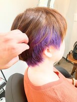 アイノ(AINO.)&nbsp;ショートボブ＆パープルインナーカラー[茅ヶ崎/茅ヶ崎駅/湘南]