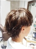 波巻きパーマ×カラー