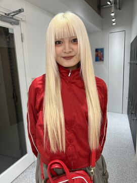 ペレ 渋谷(PELE) ホワイトグレージュ/デジタルパーマ/チェリーブラウン/渋谷