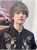 ラウンドマッシュ　ニュアンスカラー　グレージュ　MOMO