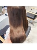 くびれヘア縮毛矯正アプリコットオレンジ夏ハイライト《用賀》