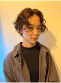 ウェーブパーマショートスタイル