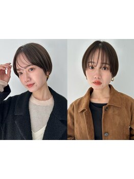 前髪/顔周りでつくる360度完璧な貴方史上最も小顔なショート/ボブ。カットで創る艶めく髪質改善へア[銀座]