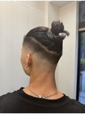 メンズバーバーマンバンヘアフェード　ロング理容理容室