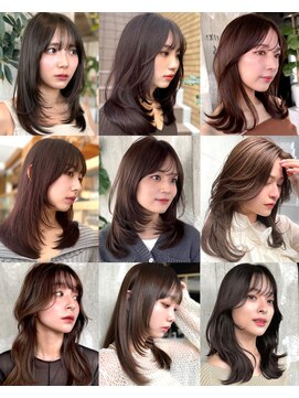 ロビー 表参道(ROBBY) ミディアムレイヤーカット/30代40代50代/顔周りカットくびれヘア