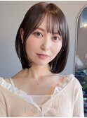 綺麗めボブ/ナチュラル艶カラー