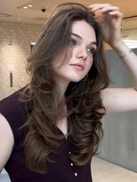 アイティーバイアルバム 松戸店(IT by ALBUM)&nbsp;ココアベージュ顔周りレイヤーロング小顔_F21232