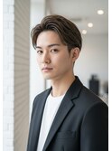 メンズ20代30代40代のナチュラルセンターパート×パーマ/越谷