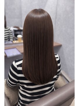 ネウィ 宮崎店(newi) チョコレートブラウン艶髪ロングナチュラルストレート美髪ヘア