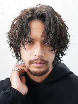 フィフスパーク(fifth PARK) 渋谷縦落ちスパイラルパーマメンズミディアムボブウルフパーマ◎