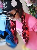 【ヘアアレンジ】仙台ブレイズ BRAIDS エクステ三つ編みアレンジ