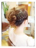 編み込みヘアーセット
