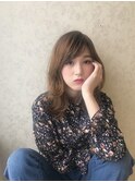 色っぽふんわりミディー レイヤースタイル