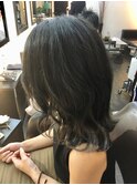 シークレットカラーとホワイトアッシュのインナーカラー