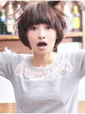 甘めモテ☆シルエットのエアリーマッシュショート