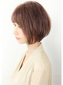 30代40代大人可愛い小顔センシュアルショートサイド黒髪ベージュ