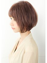 ルエ(rue)&nbsp;30代40代大人可愛い小顔センシュアルショートサイド黒髪ベージュ