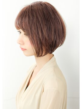 ルエ(rue) 30代40代大人可愛い小顔センシュアルショートサイド黒髪ベージュ