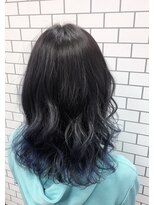 アンダーバー(UNDRvr)&nbsp;裾カラー　コバルトブルー