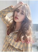 カジュアルロング_ココアブラウンフリンジウェーブ_37705