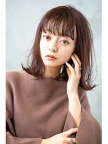 ケアリー 武蔵小杉(Carelly)&nbsp;大人かわいい前髪セシルカットココアブラウンフリンジウェーブ