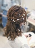 ルーズハーフアップ