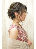 ゆるふわアレンジ お団子 シニヨンアレンジ 二次会 結婚式 柏 n2