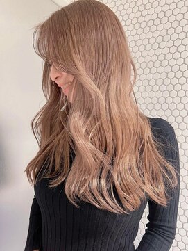 サイン 渋谷(SIGN) レイヤーカットインナーカラーイヤリングカラ一色落ち綺麗表参道